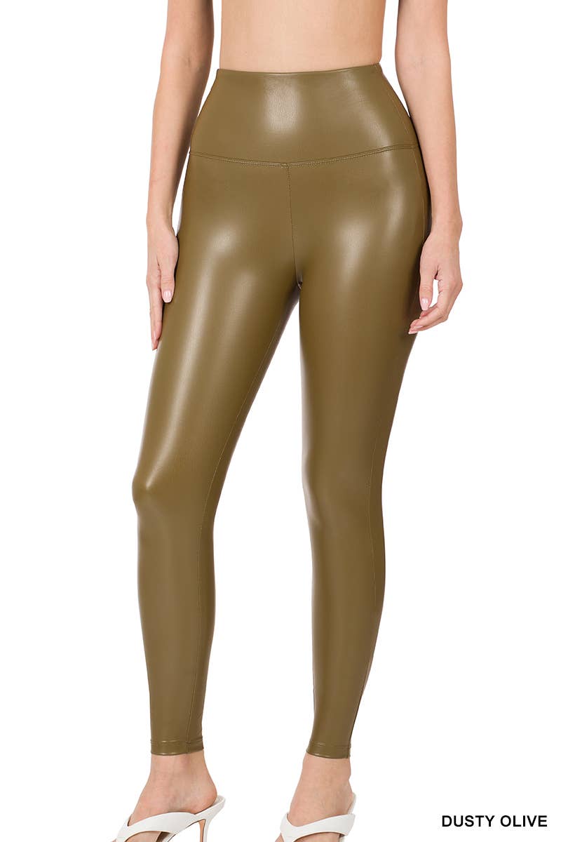 High Waist Faux Leggings