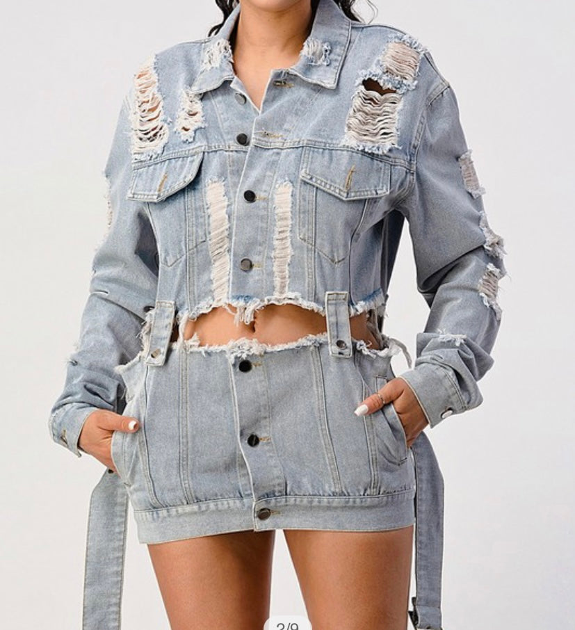 Cuttin Up Denim Jacket