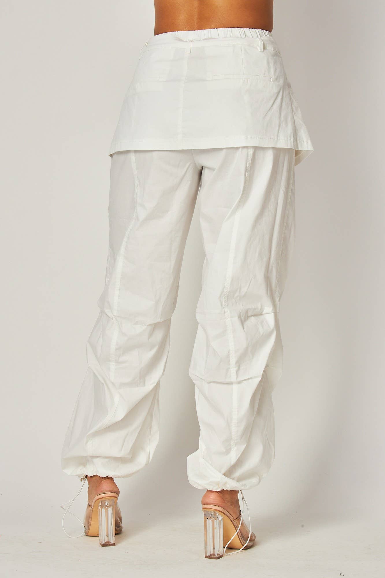 “Loving On Me” Layered Ruched Skirt Cargo Pant