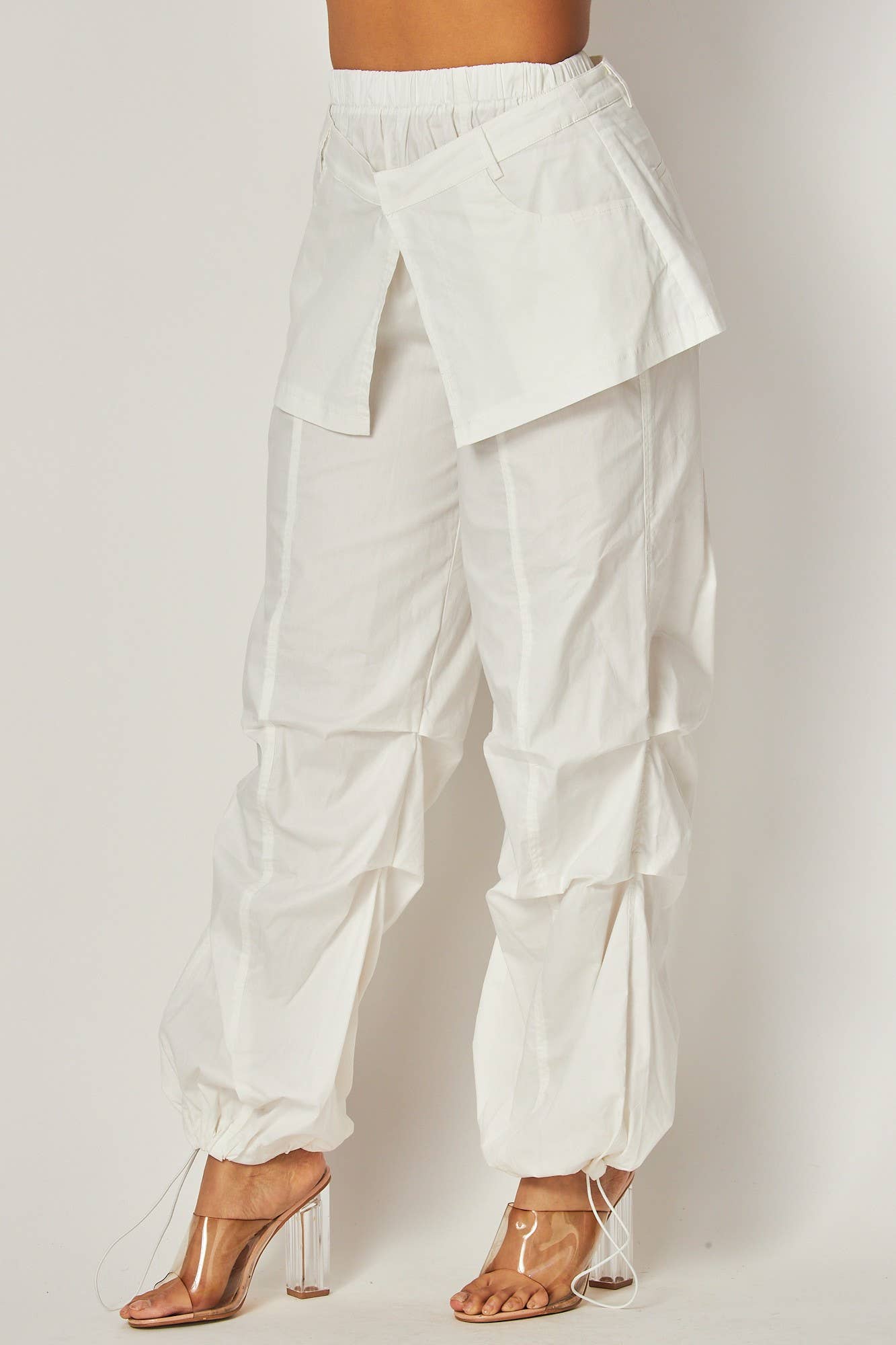 “Loving On Me” Layered Ruched Skirt Cargo Pant