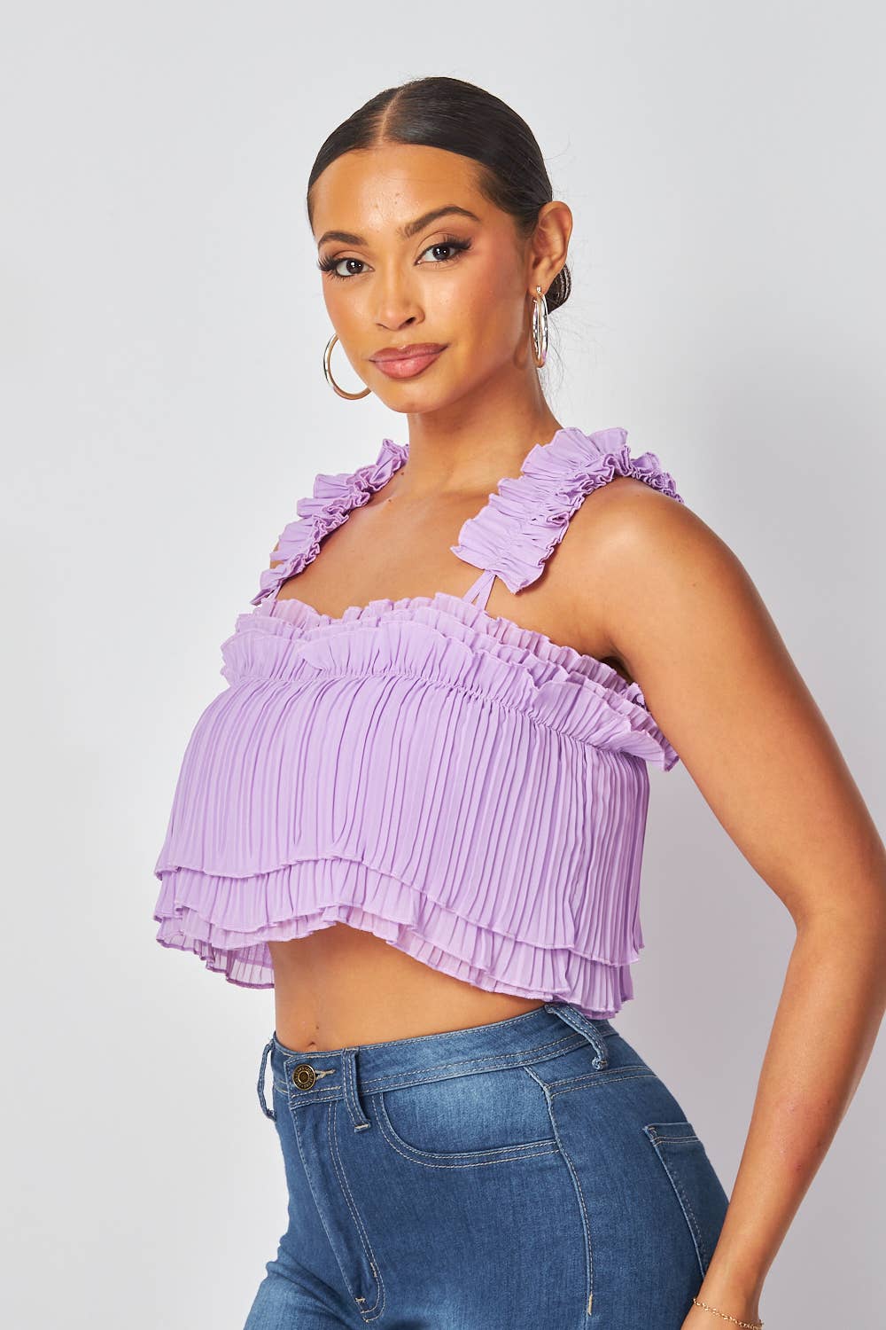 “Sahara” Flowy Cropped Top