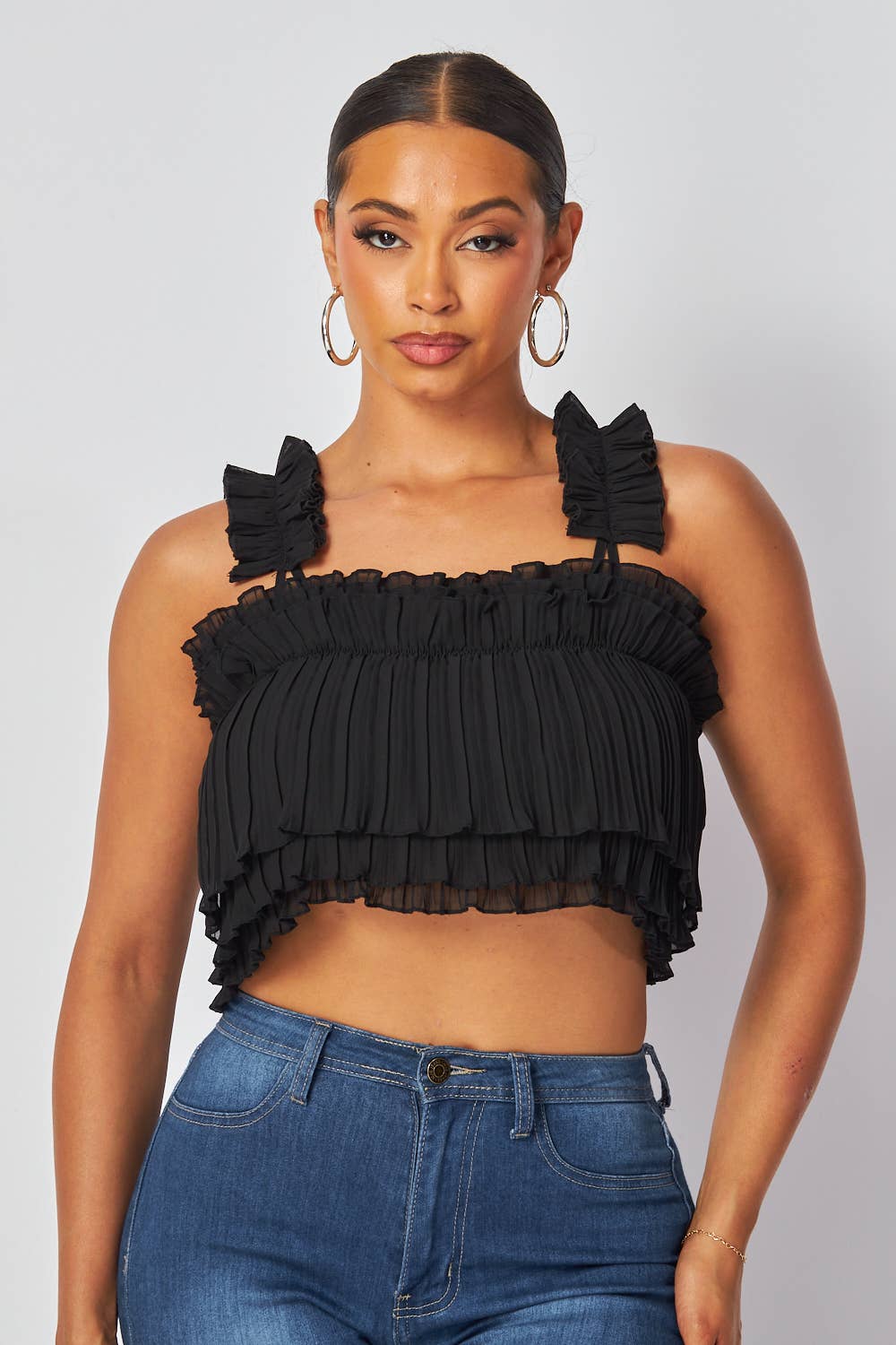 “Sahara” Flowy Cropped Top