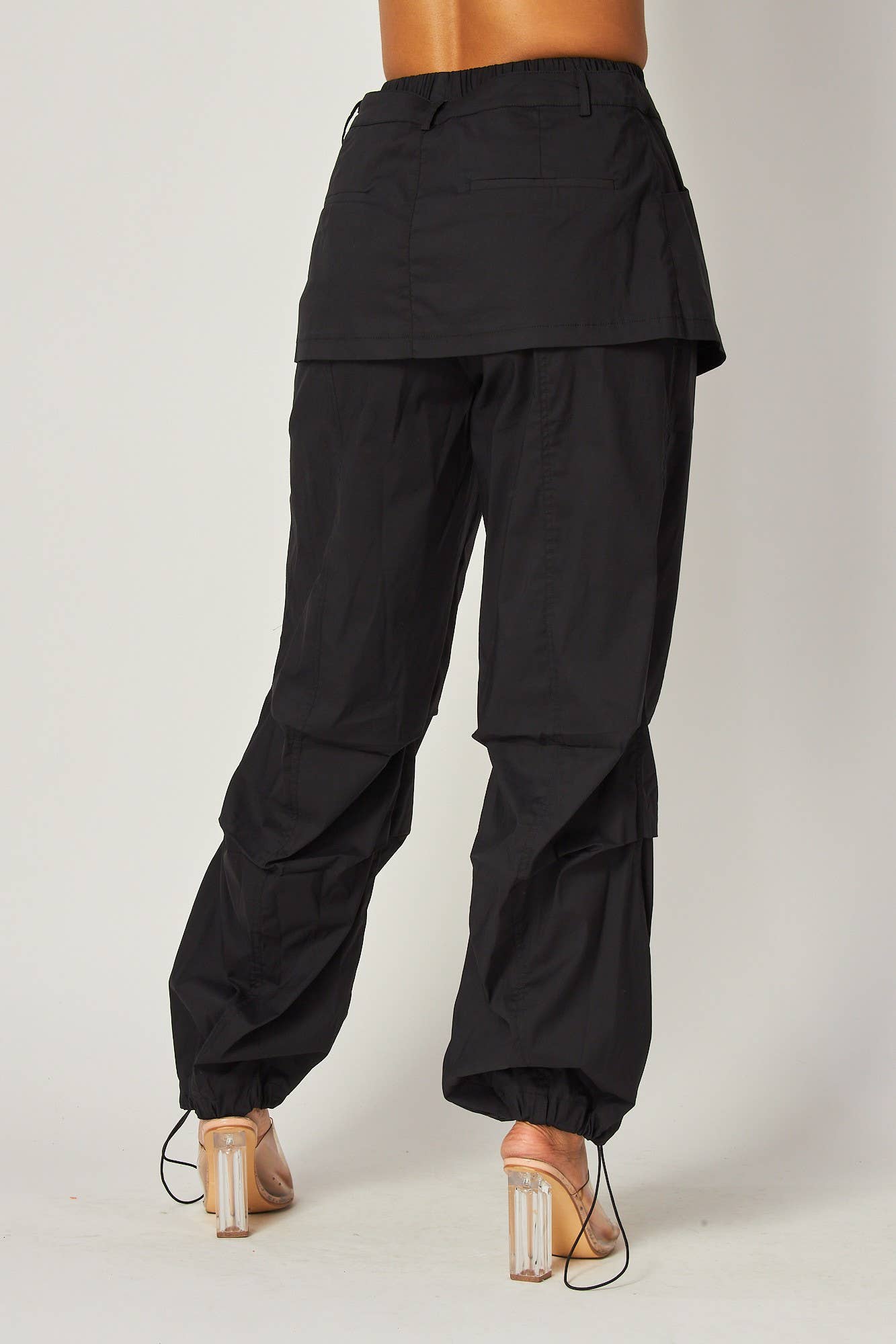 “Loving On Me” Layered Ruched Skirt Cargo Pant