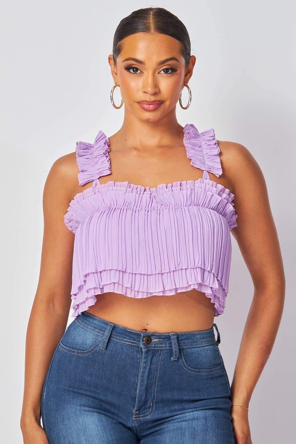 “Sahara” Flowy Cropped Top